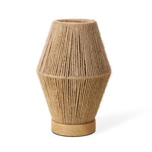 Lámpara de mesa Arundel 1xE27 aspecto madera/natural [lux.pro]