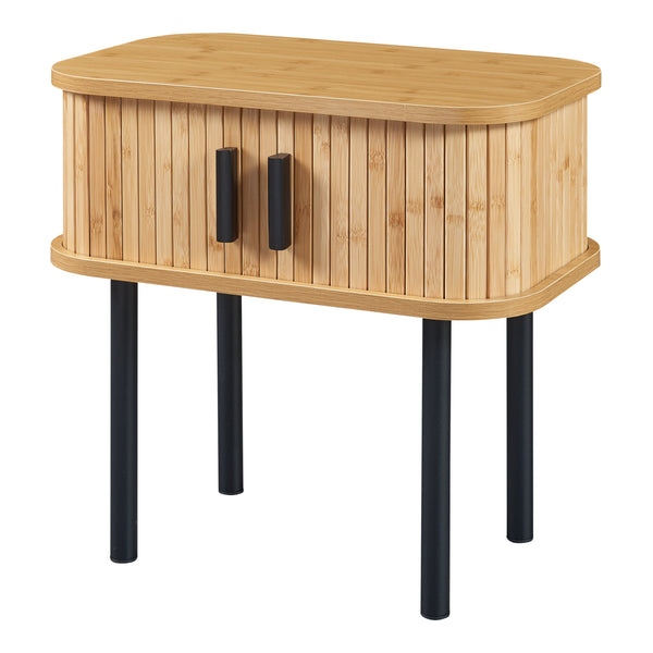 Mesa auxiliar Tvedestrand 48x30x45 cm color madera/negro [en.casa]