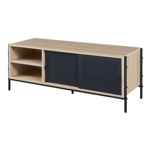 Mueble de TV Tysnes 120x40x45 cm aspecto roble/negro [en.casa]