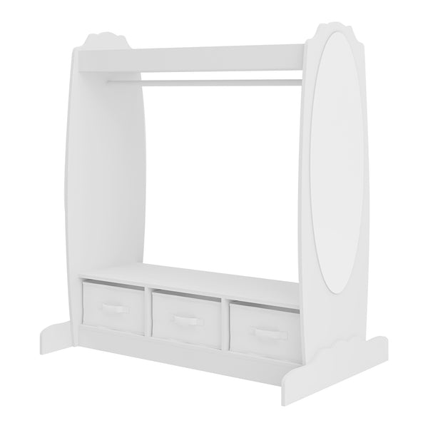 Perchero infantil Moskenes 107x95x61 cm Blanco [en.casa]