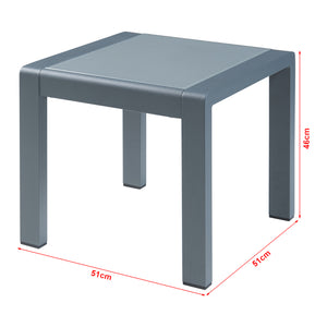 Mesa auxiliar de exterior Avise aluminio vidrio antracita [casa.pro]