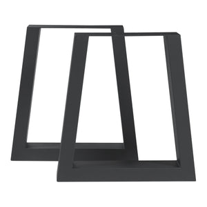 Juego de 2 estructuras de mesa Marstal 42x40cm Negro [en.casa]