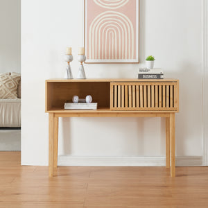 Consola Ypäjä 110x39x81 cm Bambú [en.casa]