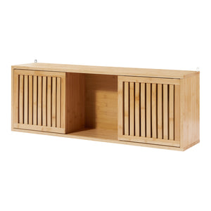 Estante de pared Ypäjä 93x20x33 cm Bambú [en.casa]