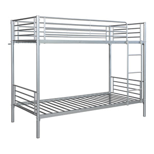 Litera de metal Soppsar 208,5x97x165 cm Plata [en.casa]