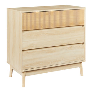 Cómoda Landskrona 80x80x40 cm con 3 cajones en aspecto roble [en.casa]