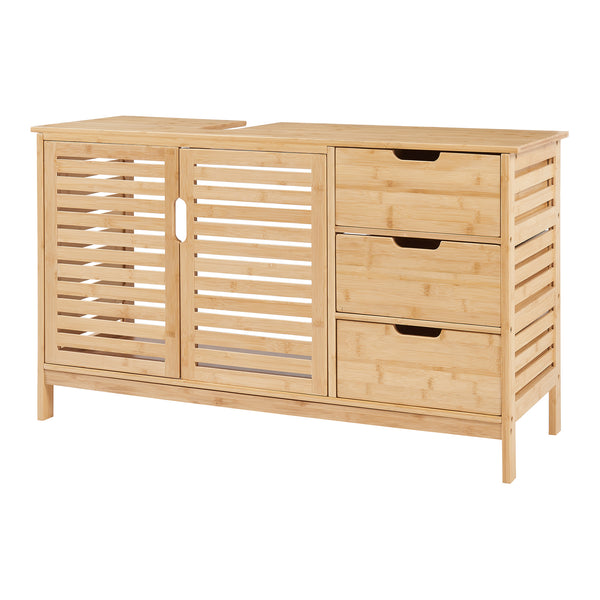 Mueble bajo lavabo Boksereys 60x100x35 cm Bambú Natural [en.casa]