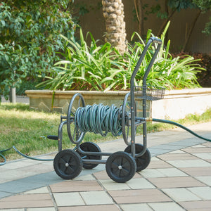 Carro para manguera Gelibolu para manguera de 3/4 pulgadas máx. 65 m Gris [pro.tec]
