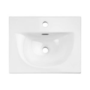Lavabo Skelbolu 50x57x39 cm Espejo LED Aspecto roble [en.casa]