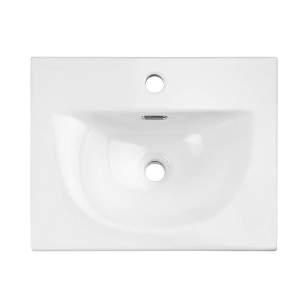 Lavabo Skelbolu 50x57x39 cm Espejo LED Aspecto roble [en.casa]