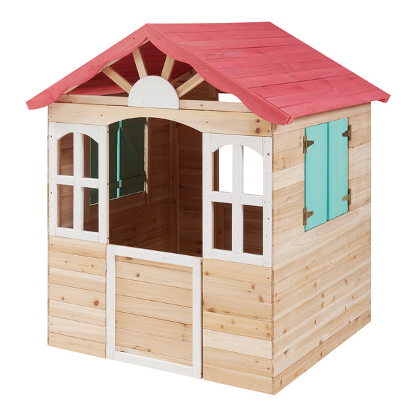 Casita infantil Lulä Caseta de juegos 130x115x101 cm Madera [casa.pro]