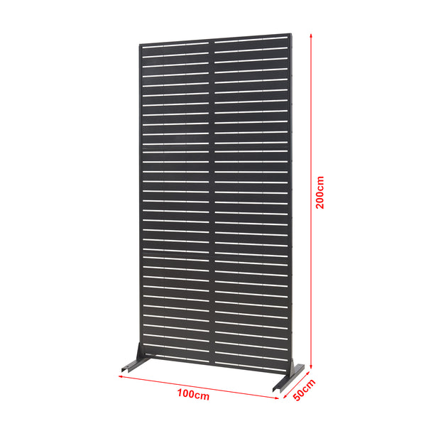 Tabique interior Trolu acero 200x100x50 cm negro [casa.pro]