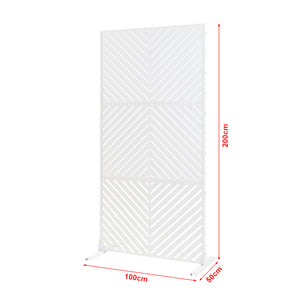 Tabique interior Kekan acero 200x100x50 cm blanco [casa.pro]