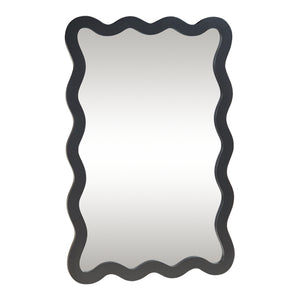 Espejo de pared Koster 90x60 cm Negro [en.casa]