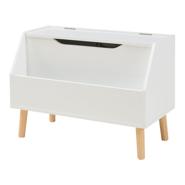 Caja de juguetes Aavanrar 60x30x43 cm Blanco [en.casa]