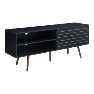 Mueble de televisión Vare 160x40x66 cm Negro [en.casa]