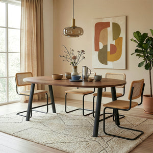 Juego de 2 estructuras de mesa Hullem acero 72x70x10 cm negro [en.casa]