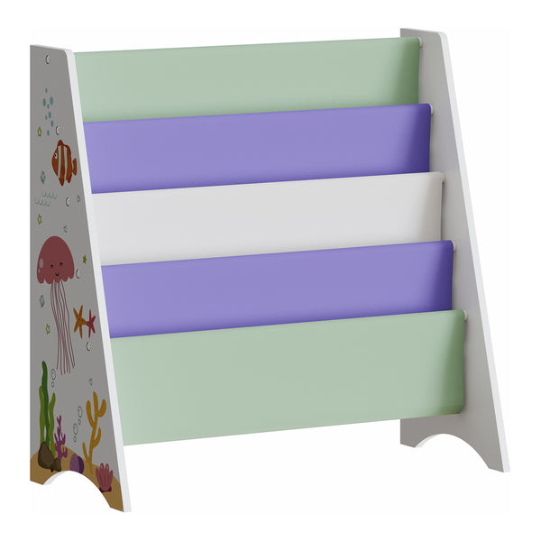 Estantería infantil Hornnes 60x62x28 cm Motivo Aqua Dream [en.casa]