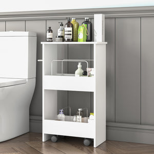 Carrito Katra 67x40x20 cm Blanco [en.casa]