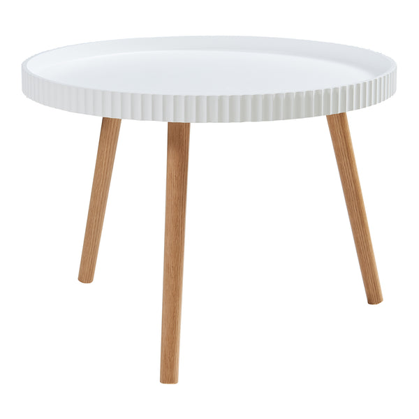 Mesa de centro Bongard Ø60x45 cm Blanco [en.casa]