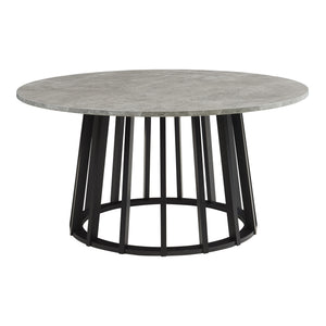 Mesa de centro Buzzard Ø90x45 cm Negro/Aspecto hormigón [en.casa]