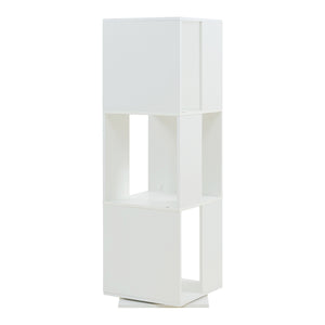 Estantería giratoria Fjelmarirg 109x34x34 cm Blanco [en.casa]