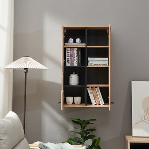 Armario colgante con botones 98x60x38 cm efecto roble [en.casa]