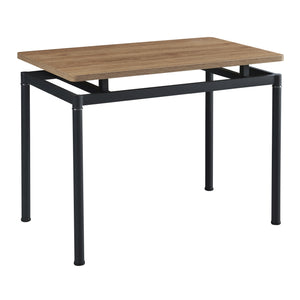Grupo de comedor Hemnes de 5 piezas aspecto roble/gris oscuro [en.casa]