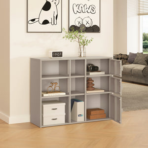 Archivador Kliri con 9 compartimentos metal 100x32x81cm - Camel [en.casa]