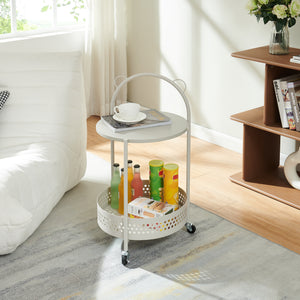 Carrito de servicio Jässaatka acero 76x40 cm gris [en.casa]