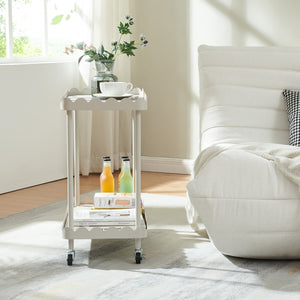 Carro de servicio Bolmanralu 2 niveles acero 61x31x60cm - Gris [en.casa]
