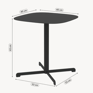 Mesa auxiliar de exterior Foggia 43x40x40 cm acero gris antracita [casa.pro]