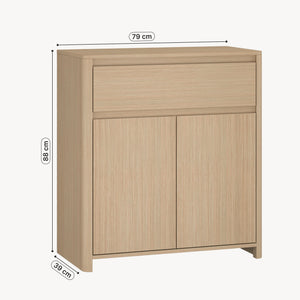Armario auxiliar Takranmaa 88x79x39 cm efecto roble [en.casa]