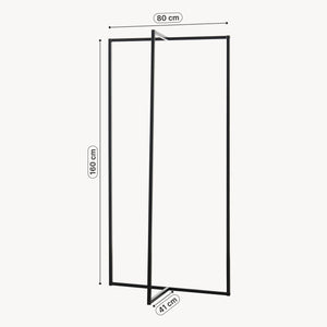 Perchero Norjad 160x80x41 cm Metal Negro [en.casa]