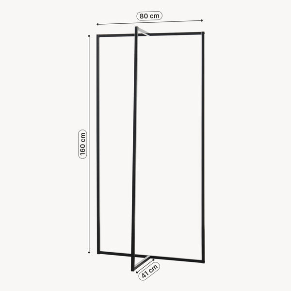 Perchero Norjad 160x80x41 cm Metal Negro [en.casa]