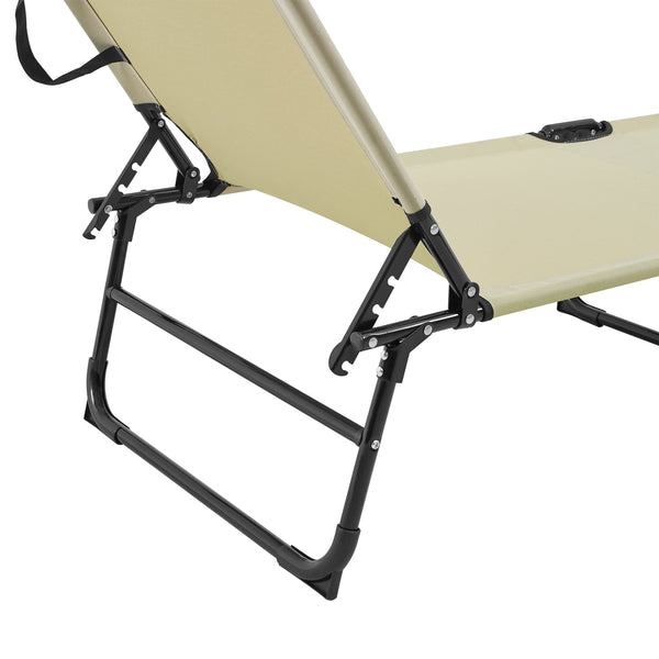 Set de 2 tumbonas Lomeda plegables con toldo en varios colores [casa.pro]