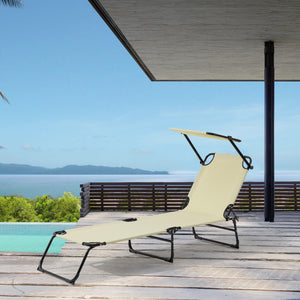 Set de 2 tumbonas Lomeda plegables con toldo en varios colores [casa.pro]
