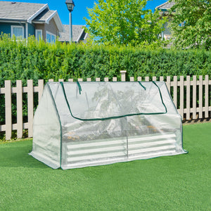 Huerto elevado con invernadero Balsorano 186x96x98 cm [en.casa]