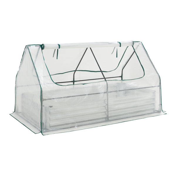 Huerto elevado con invernadero Balsorano 186x96x98 cm [en.casa]