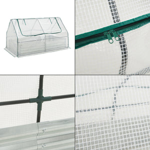 Huerto elevado con invernadero Balsorano 186x96x98 cm [en.casa]