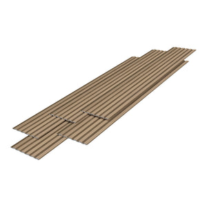Set de paneles de pared 3D Borger 195x30 cm - Efecto Roble Claro [NEU.HOLZ]