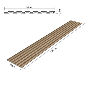 Set de paneles de pared 3D Borger 195x30 cm - Efecto Roble Claro [NEU.HOLZ]