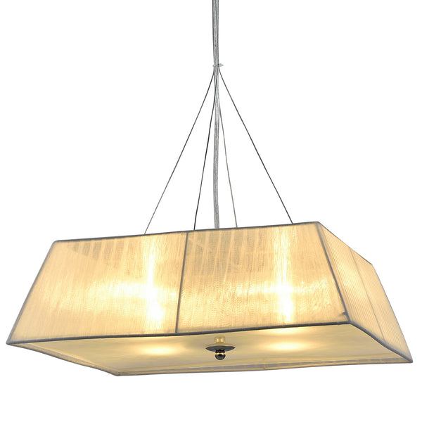 Lámpara colgante Walsum 4x E14 Ø45x113 cm Blanco lux.pro