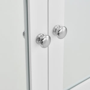 Armario de baño Locust 58x56x13 cm Blanco [en.casa]