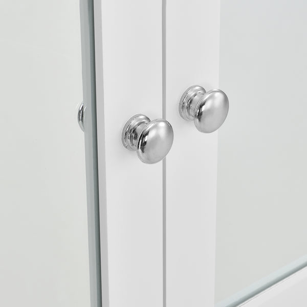 Armario de baño Locust 58x56x13 cm Blanco [en.casa]