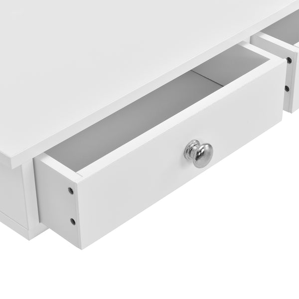 Estantería de pared Geeste 60x15x10 cm con 2 cajones Blanco [en.casa]