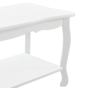 Mesa de centro Pearl 88x40x42 cm estilo Shabby Chic blanco en.casa