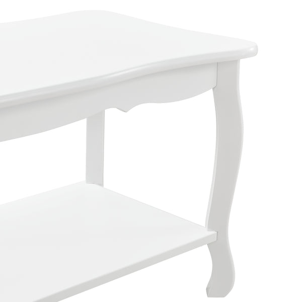 Mesa de centro Pearl 88x40x42 cm estilo Shabby Chic blanco en.casa