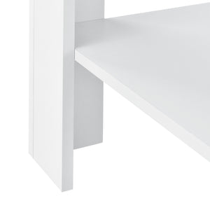 Mesa de centro Aachen 60x60x40 cm con estante Blanco en.casa