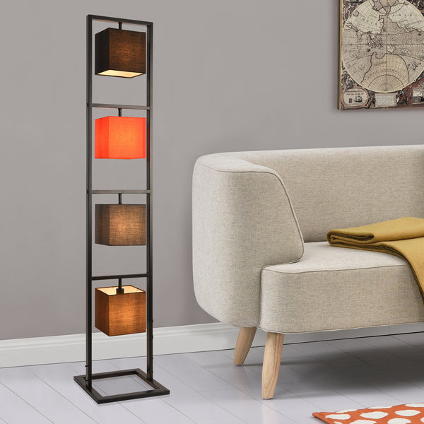 Lámpara de pie Tavira 147 cm 4xE14 Máx. 40W Estilo industrial Metal Multicolor lux.pro